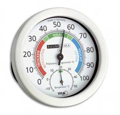 witte comfortmeter van TFA met hygro en thermometer